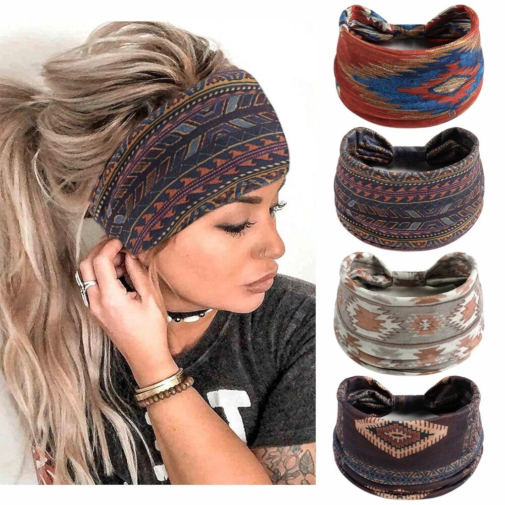 Headbands Fashion Hair Bands Stretchy Head Band Non Slip Headwrap Breathable Tur